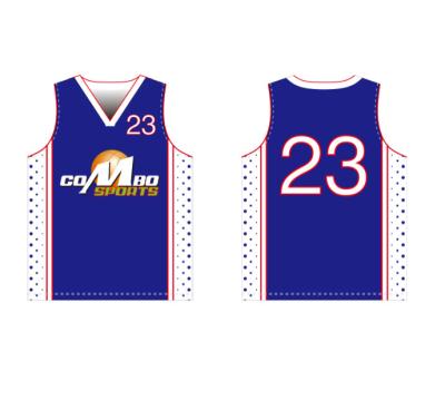 China Polyester Gesublimeerd Basketbal Jersey, ODM Gerecycleerde T-shirts Te koop