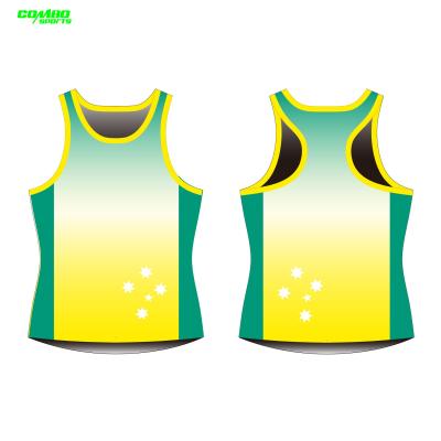 China Camisetas de funcionamiento de encargo de Sleeveness, camisetas 100% de los deportes del poliéster para mujer en venta