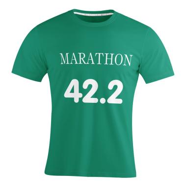 China Marathon die van de de Mensen Korte Koker van Activewear In te ademen de Marathon Lopende T-shirt in werking stellen Te koop