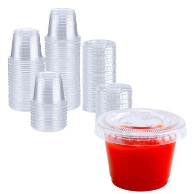 China Disposable Eco-Friendly Stored Condiment Sauce Cup Biodegradable Transparent Sauce Cup PP Cups for sale