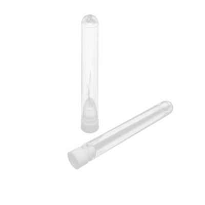 China 12x100mm Medical Lab Clear Plastic Test Tube Around Tube Bottom Flask With Lid Desktop Lab Experiment Supplies for sale