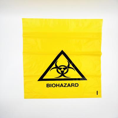 China Disposable Customized Plastic Safety PP Biohazard Plastic Medical Waste Bag For Hospital for sale