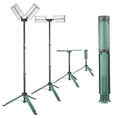 China Wholesale Site/Workshop/Construction Site Telescope Work Lightweight Rechargeable Cordless Led Work Light Tripod with Tripod Stand and 360 Degree Telescoping Head for sale