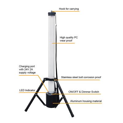 China 100%-50%-20% New 40W Led Portable Rechargeable Site Lighting Work Site Light for sale