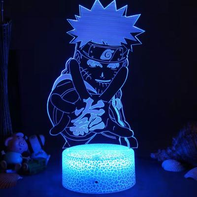 China Modern High Quality Kids Bedroom Lamp Acrylic 3D Illusion Night Lights Anime Acrylic Lamp for sale