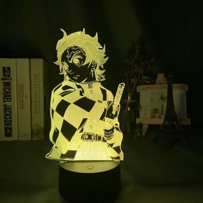 China Modern Creative RGB Gifts Custom Design Cute Demon Slayer Kamado Tanjirou Night Lights For Bedroom for sale