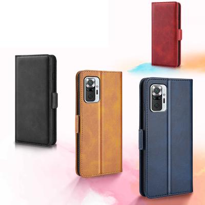 China Anti-drop For Redmi note10 4G Double Button Leather Phone Case for sale