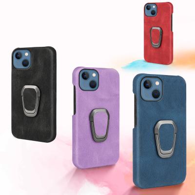 China Anti-drop For Xiaomi 11i Rotating Finger Ring Kickstand PU Phone Case Cover for sale