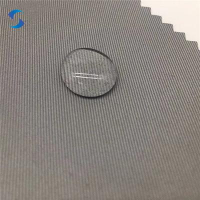 China Waterproof twill pongee fabric with 3000mm PU 100% polyester pongee milky coating fabric for sale