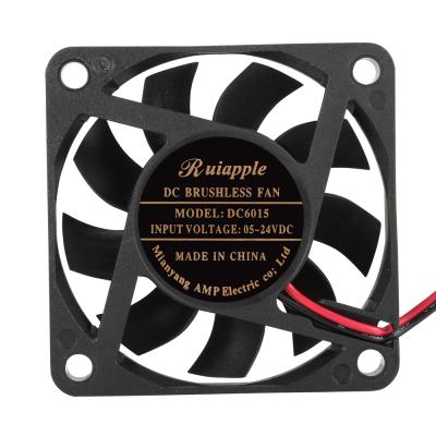 China High Performance Brushless Axial DC FAN 60x60x15 mm 6015 15v 48v price list from plastic manufacturer with low price for sale