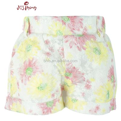 China Anti-pilling little girls in shorts children's shorts baby lace shorts for sale