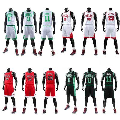 China OEM high quality 100% polyester breathable wholesale cheap fabrics logo for men Kobe basketball singlet nbaing CELTI-CES uniforms for sale