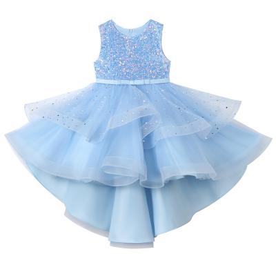 China Washable in running girls princess dress dress embroidery lace kids wedding bow clothes kids lining formal vestidos for sale