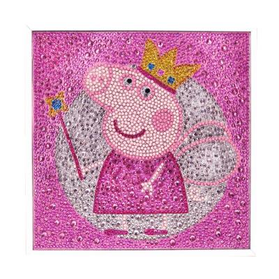 China M-S033 Modern Diamond Painting for Kids, Pig, Crystal Rhinestone, Square Frame, Decoration for sale