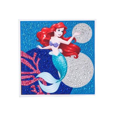 China M-S002 Modern Diamond Painting for Kids, Mermaid, Crystal Rhinestone, Square Frame, Decoration for sale