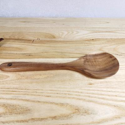 China Viable Wholesale Round Wood Spoon Cheap Price Cooking Reusable Spoon Rice Wood Spoon for sale