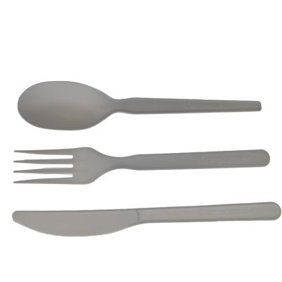 China 100% Compostable Fork, Spoon and Knife PLA Tableware Set 100% Biodegradable Take Away Environmentally Friendly and Compostable Disposable for sale