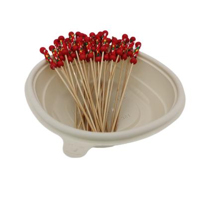 China Xiangteng easily cleaned custom sell fruit natural bamboo knot decorative craft stick bamboo barbecue stick for sale