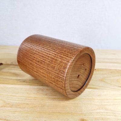 China Classical Black walnut desktop storage barrel Japanese-style wooden chopsticks holder restaurant household pen holder for sale