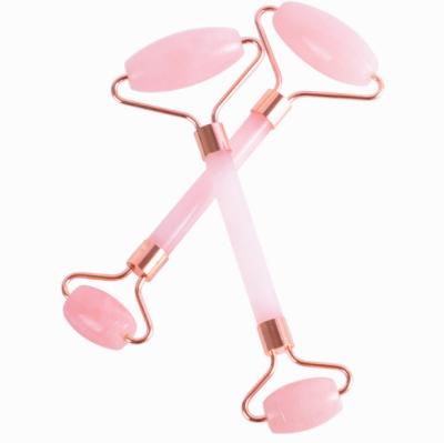 China Whitening Wholesale Natural Rose Quartz Facial Jade Roller For Birthday Gift for sale