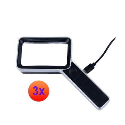 China New Product Magnification Mirror USB Magnifier Home Reading Aspheric Filling Glass Led Light Te koop