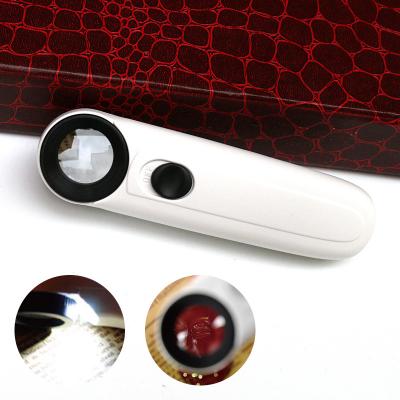 中国 Handheld 40x Antique and Jewelry Appraisal Magnifying Glass with LED Light 販売のため