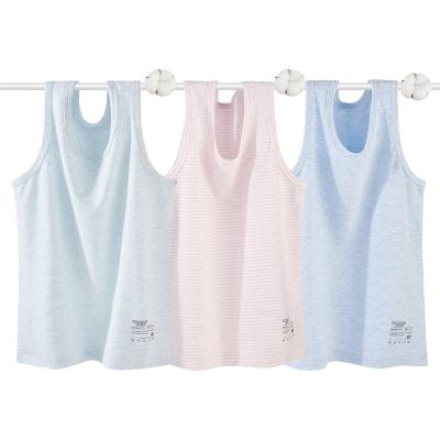 China Lovely kids singlet tops knit for 4-12 years old kids girls 100% cotton solid underwear tops candy color girls vest for sale