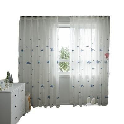 China Fashion Style Fashion Dolphin Design Sample Freelinen Curtains 100% Breathable Plain Linen Fabric Sheer Curtain Voile Fabric for sale