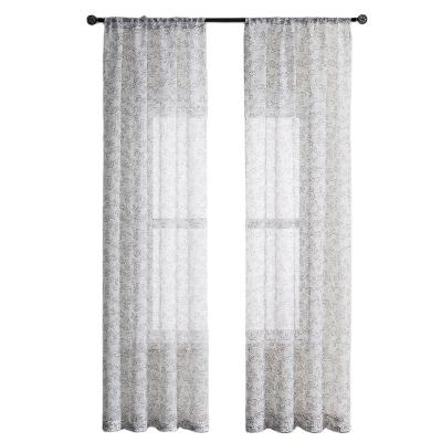 China Fashion Breathable Custom Design Products Embroidery Patterns Floral Bedroom Living Room Shading Curtain Fabrics for sale