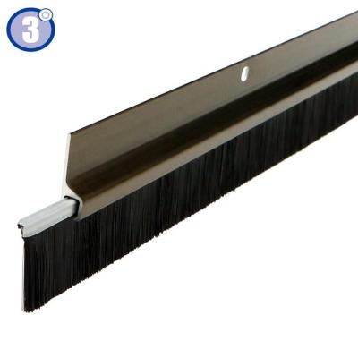 China High Quality Alu Holder+Brush Door Brush Seal BY-DS-002 Bottom Door Sealing Strips for sale