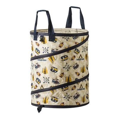 China Recyclable Wholesale Automatic Fabrics Campground Oxford Container Folding Bag For Picnics for sale