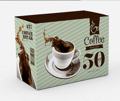 China OEM Recyclable High Quality Instant Slimming Foldable Paper Coffee Package Tea Box Logo Print Packaging Boxes Custom Made for sale