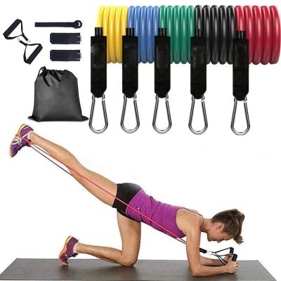 China 2021 New Hip Exercise Resistance Band Gym Resistance Tube Loop Bands Home Tubes 11Pcs 150 Pounds Set Bands for sale