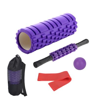 China 2021 Durable New Fashion Stick Yoga Column Set Muscle Massage Roller Shaft Pilates Yoga Shaft Set for sale