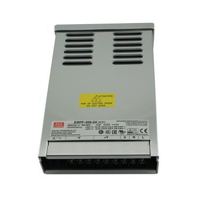 China LED Products / Meanwell ERPF-400-24 Rainproof Changing Power Supply Automation Device With PSU PFC Power Supply 400w 24V 16.7A for sale