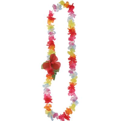 China Polyester Football Fans Flower Lei Cheap Hawaii Necklace Promotional Hawaiian Leis Garlan for sale