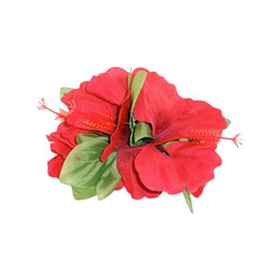 China 2022 Hot Selling Polyester Christmas Artificial Flower Bulk Packing For Decoration House Hibiscus Flower for sale