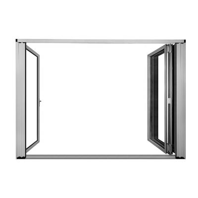 China 20% Windproof Off Shed Exterior Glass Folding Aluminum Cladding Bifold Doors for sale