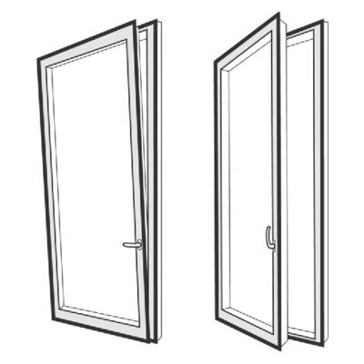 China Hot Sale UPVC/PVC/Plastic Glass Tilt And Turn Windproof Doors for sale