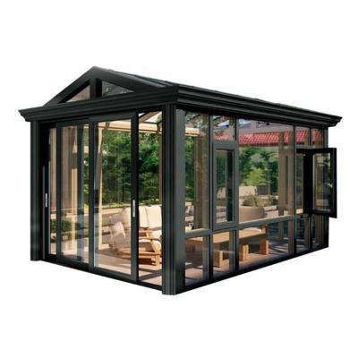 China Outdoor Tempered Glass Modern European Style Solarium Sunshade Villas Glass Bedroom for sale