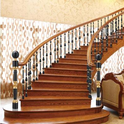 China European villa balcony column stair railing indoor railing iron cut single aluminum-magnesium alloy handrail for sale