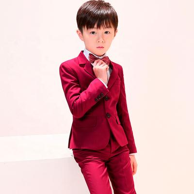 China Formal Hand Made Cloth Double Slit Suit Kids Dress Top Party Wedding Ceremonial Kids Formal Suit for sale