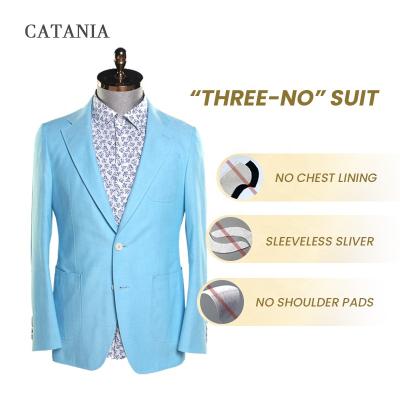 China Latest Design Breathable Warm Stylish Cotton Linen Man Suit Top Product Quality Bespoke Suit Man for sale