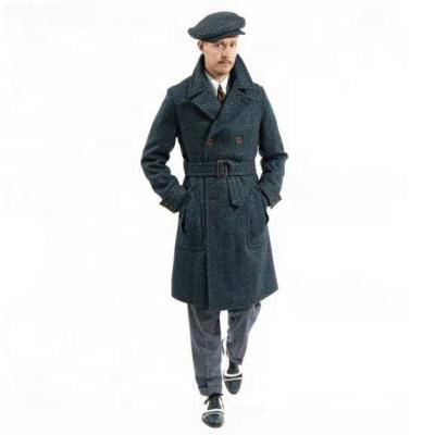 China Newest Design Anti-Wrinkle Mens Wool Coat Long Breasted Slim Fit Winter Coat Single Breasted For Men Overcoat Customized for sale