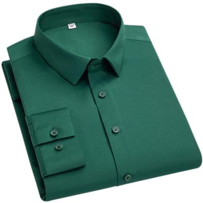 China Anti-pilling most popular pure natural green eco materi frien mens shirts 100% dly long sleeve dress shirt mens shirts for sale