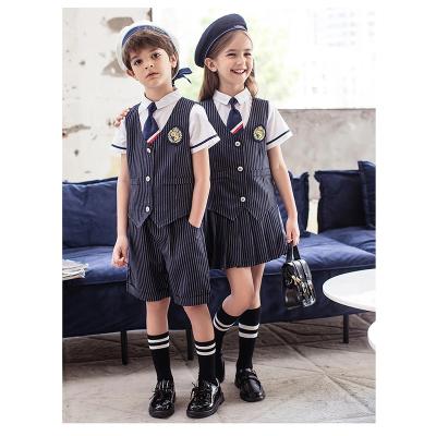 China Children Suits School Uniforms AOSHI Patterns School Uniforms AOSHI Blue School Uniform Children School Cardigan Uniform for sale