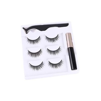 China Natural Soft Magnetic Eyelash Set Magnetic Eyelashes With Eyeliner Magnetic Eyelashes for sale