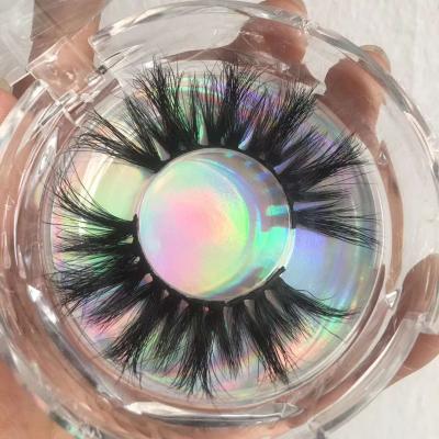 China Super flexible 25mm 3d mink eyelash fluffy high quality lashes with 25mm lashes sellers packaging for sale