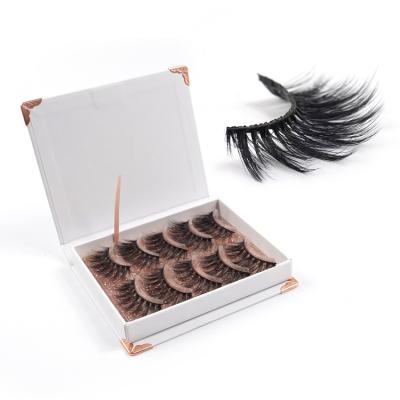 China Natural Long Faux Mink Silk Lashes Custom False Eyelashes And Lashes Bundle Box for sale