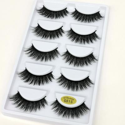 China Long Natural Clean False Eyelashes Brand Wholesale Mink Eyelashes Free Sample False Eyelashes 5pairs False Eyelashes for sale